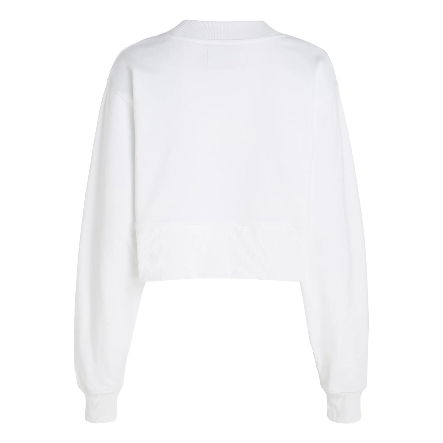 Calvin Klein Stacked Institutional Crewneck Sweater – White (Women)
