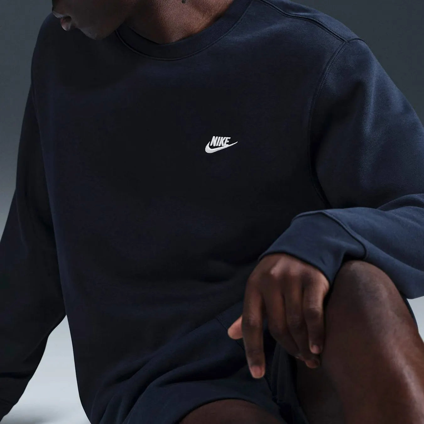 Nike Club Fleece Sweater – Black (Men)