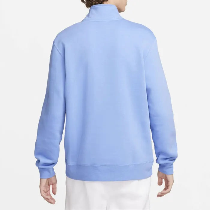 Nike Sportswear Club Half-Zip Brushed Sweater – Blue Men